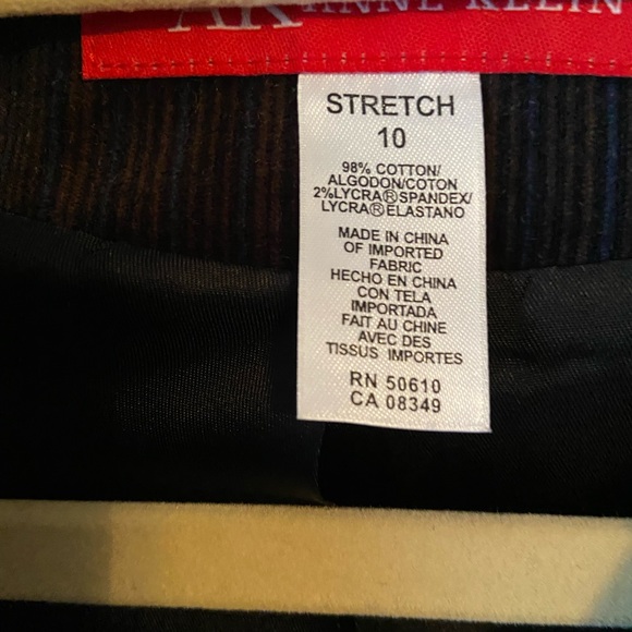 NWT AK Anne Klein Pin Stripe Corduroy Blazer Size 10 - Picture 13 of 14
